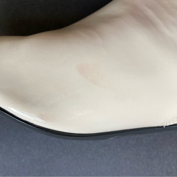 Coach Chalk Patent Leather Jewel Kitten Heel Ankle Bootie, Sz 7 - Picture 13 of 15